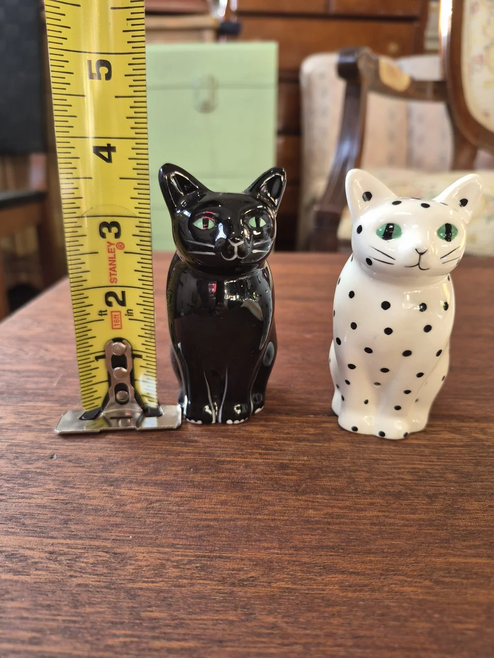 West Elm Black and White Cat Salt & Pepper Shakers